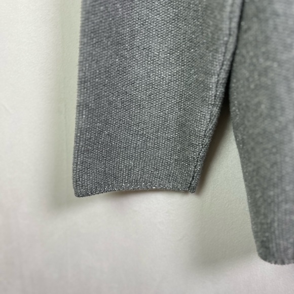 Joseph Ribkoff Women XL Metallic Gray Studded Sweater Tunic Top Sparkle Knit - Picture 8 of 9